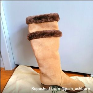Tanino Crisci , hand made boots , shearling,beaver trim rubber sole NEW 71/2 NEW